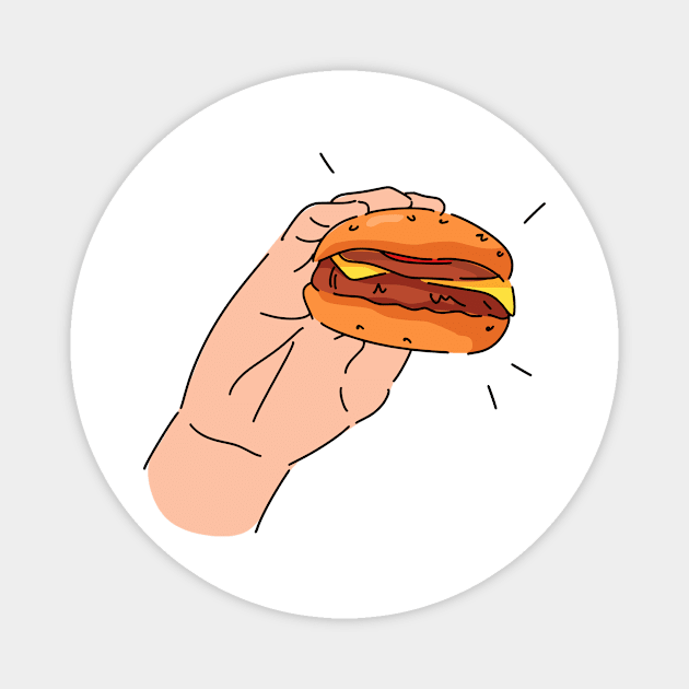 Handburger Magnet by Irkhamsterstock